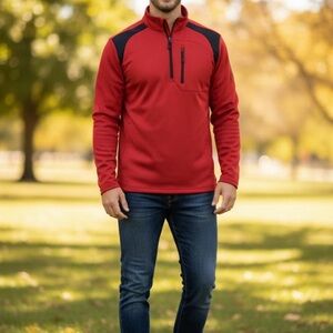 Sun Mountain Men's Red Pullover Jacket X-Large